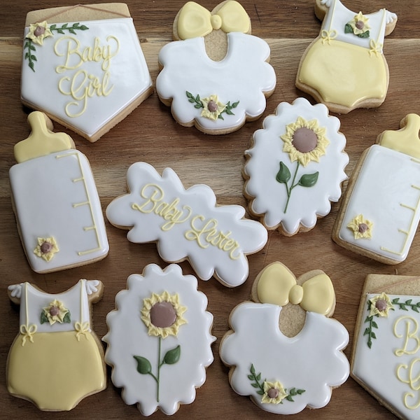 Sunflower Cookies Etsy