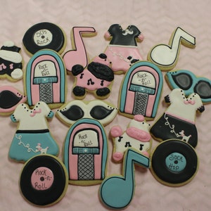 50&#39;s themed sugar cookies (36 cookies)