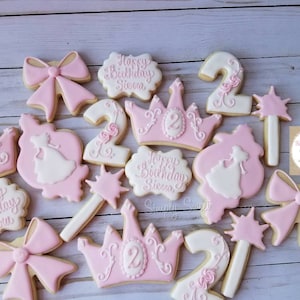 Princess birthday cookies (36 cookies)