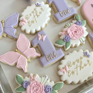 Butterfly, floral cookies (36 cookies)