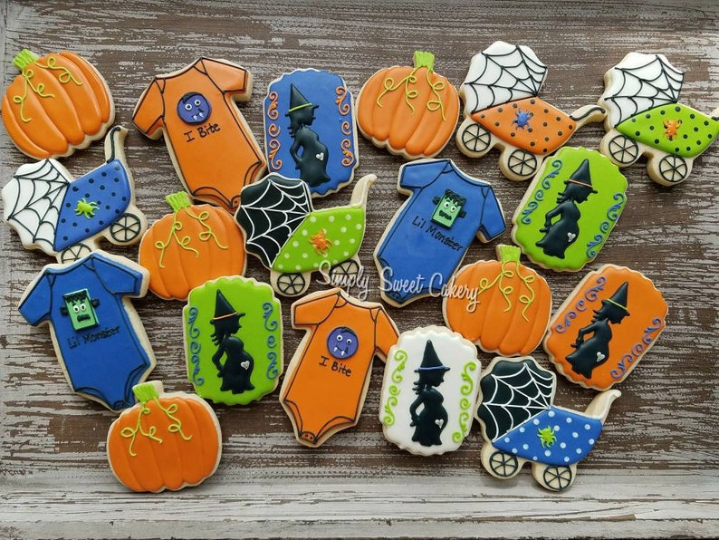 Halloween Baby Shower Cookies Etsy