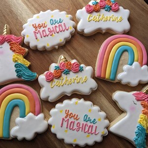 Rainbow wishes and Unicorn Kisses cookies 36 cookies image 3