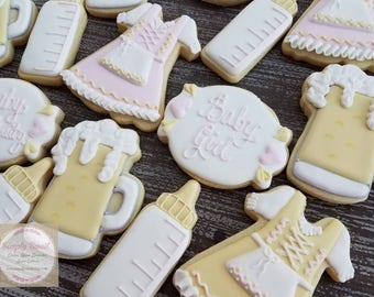 Rattle & Bottle Baby Shower Sugar Cookie Set – Baked by Bri