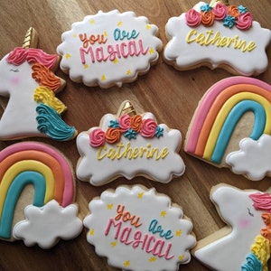 Rainbow wishes and Unicorn Kisses cookies 36 cookies image 4