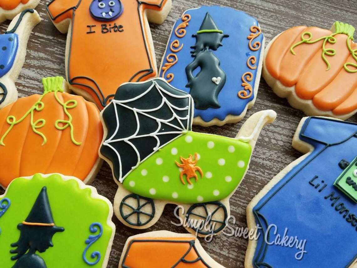 Halloween Baby Shower Cookies 48 cookies Etsy