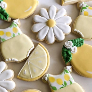 Lemon Baby Shower Themed Sugar Cookies (36 cookies)