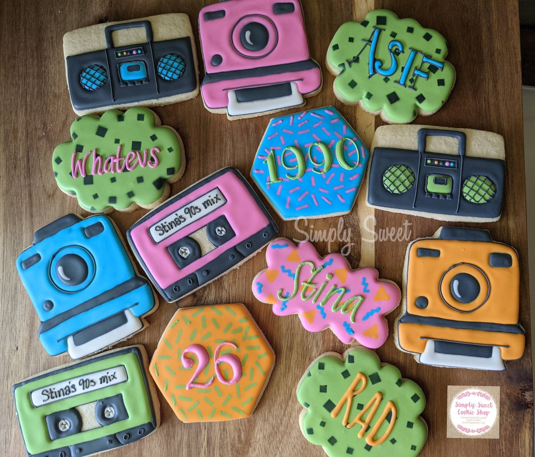 90s decade birthday cookies 48 cookies Etsy