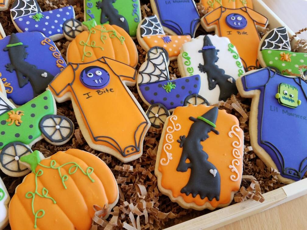 Halloween Baby Shower Cookies Etsy