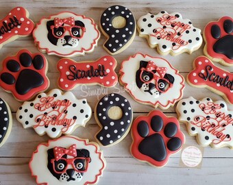 Puppy themed Sugar cookies (36 cookies)