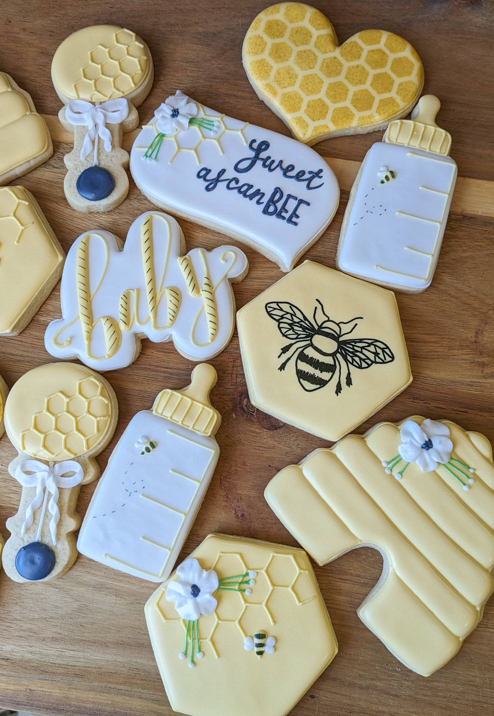 Bee Baby Shower Cookies: 36 Decorated Sugar Cookies - Etsy