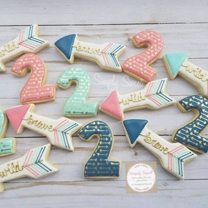 Arrow and Number cookies (36 cookies)