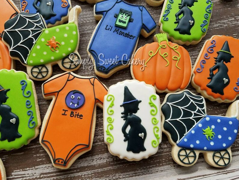 Halloween Baby Shower Cookies 48 cookies Etsy