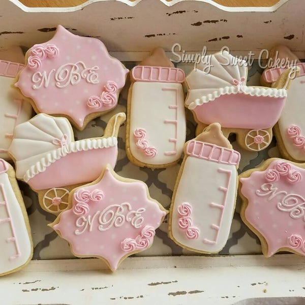 Baby Girl Shower Cookies Etsy