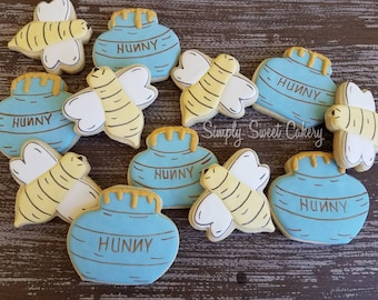 Hunny pots and honey bee sugar cookies (36 cookies)