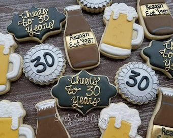 21st birthday beer cookies (36 cookies)