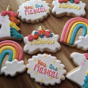 Rainbow wishes and Unicorn Kisses cookies 36 cookies image 1