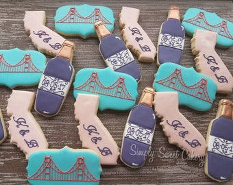 California themed cookies  (36 cookies)