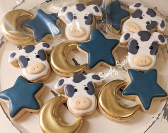 Mini over the moon, cow cookie sets (50 sets of 3)