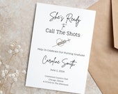 Nursing School Graduation Party Invitation; New Nurse Graduate Celebration; Minimalist Black White Invite; Undergraduate Degree; Printable