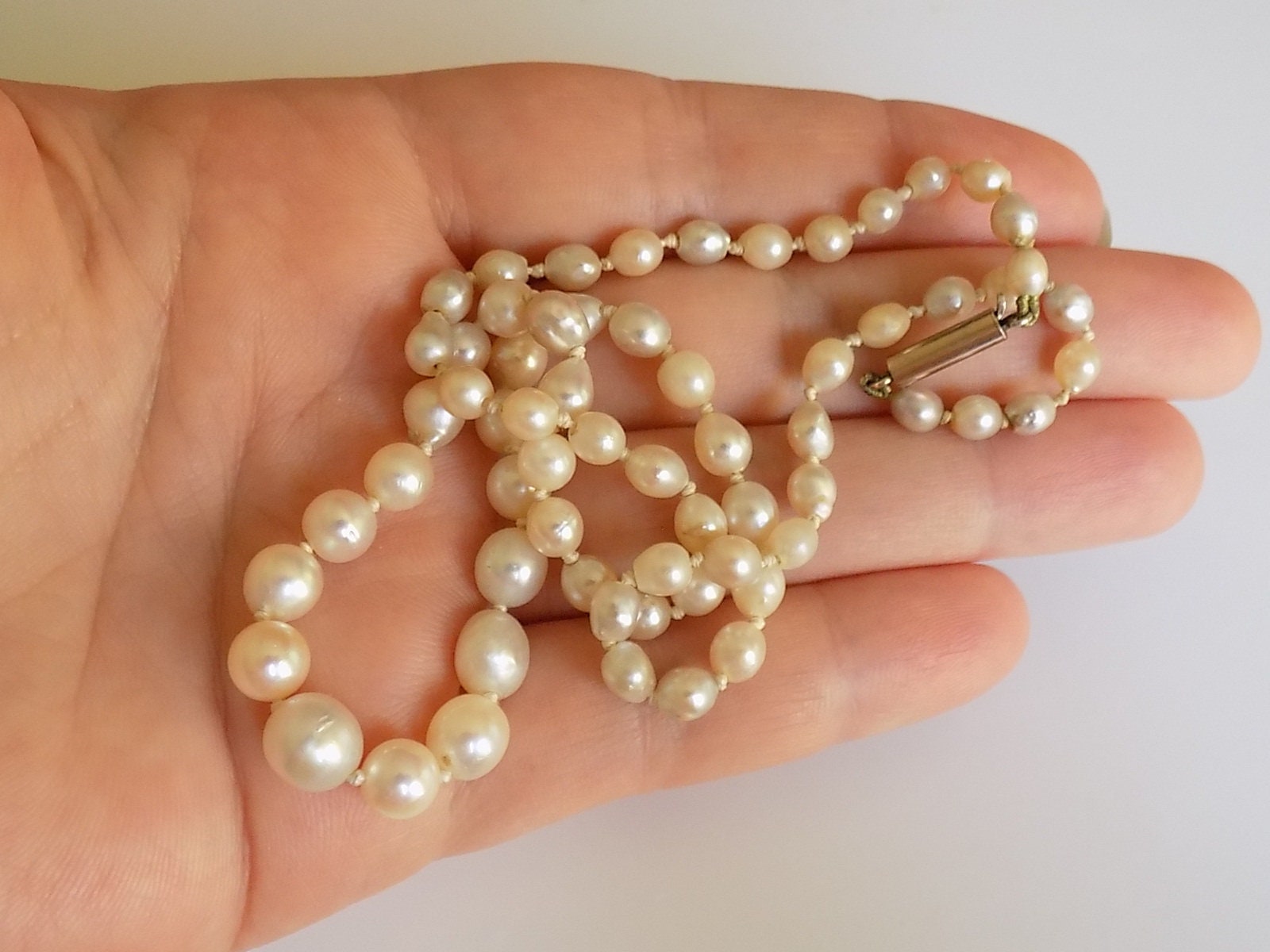 Antique Early 1900s Cultured Pearl Necklace