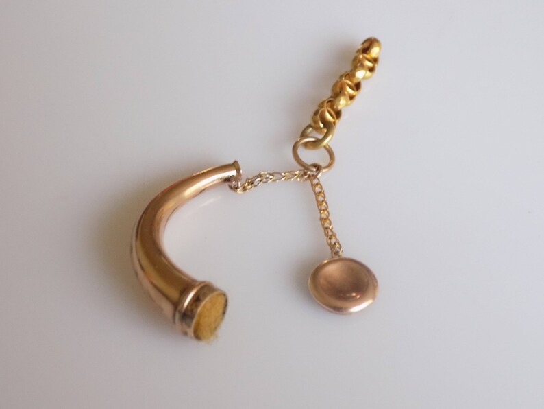 Victorian Rose Gold Horn scent bottle pendant Victorian Rose Gold Horn scent bottle pendant
