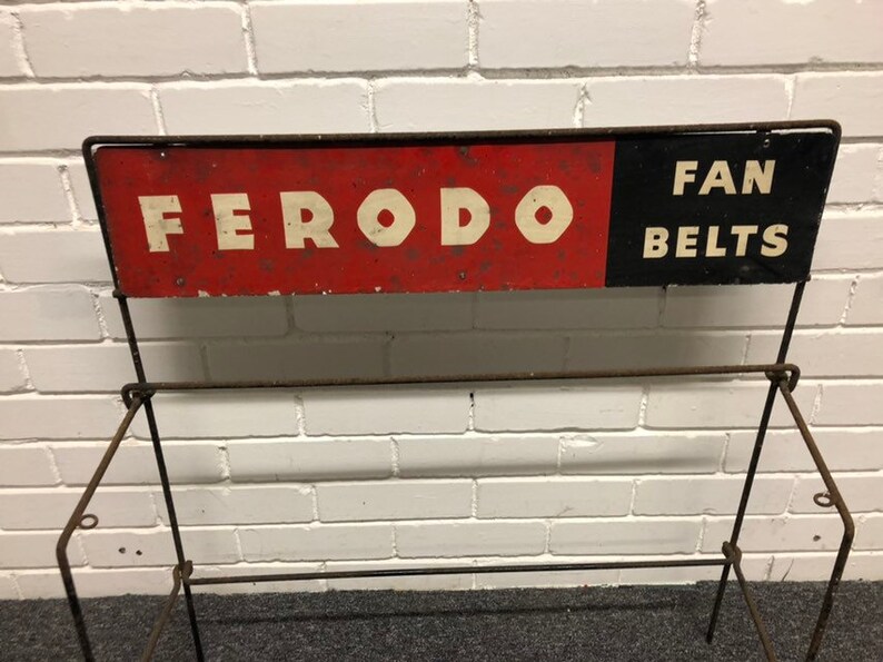 Vintage Ferodo Advertising Sign / stand Etsy
