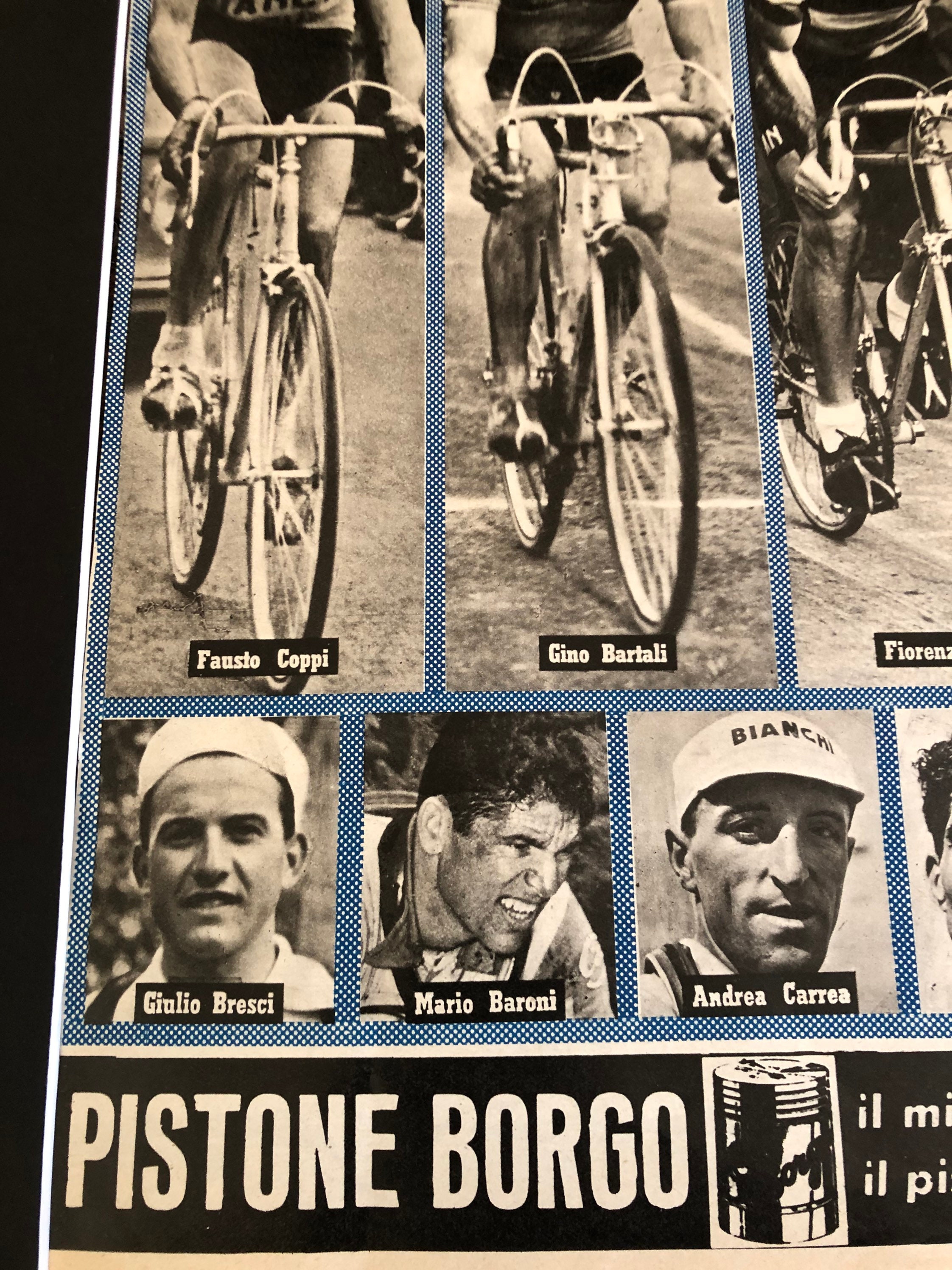 Fausto Coppi / Gino Bartali Col Dizoard Original Vintage 