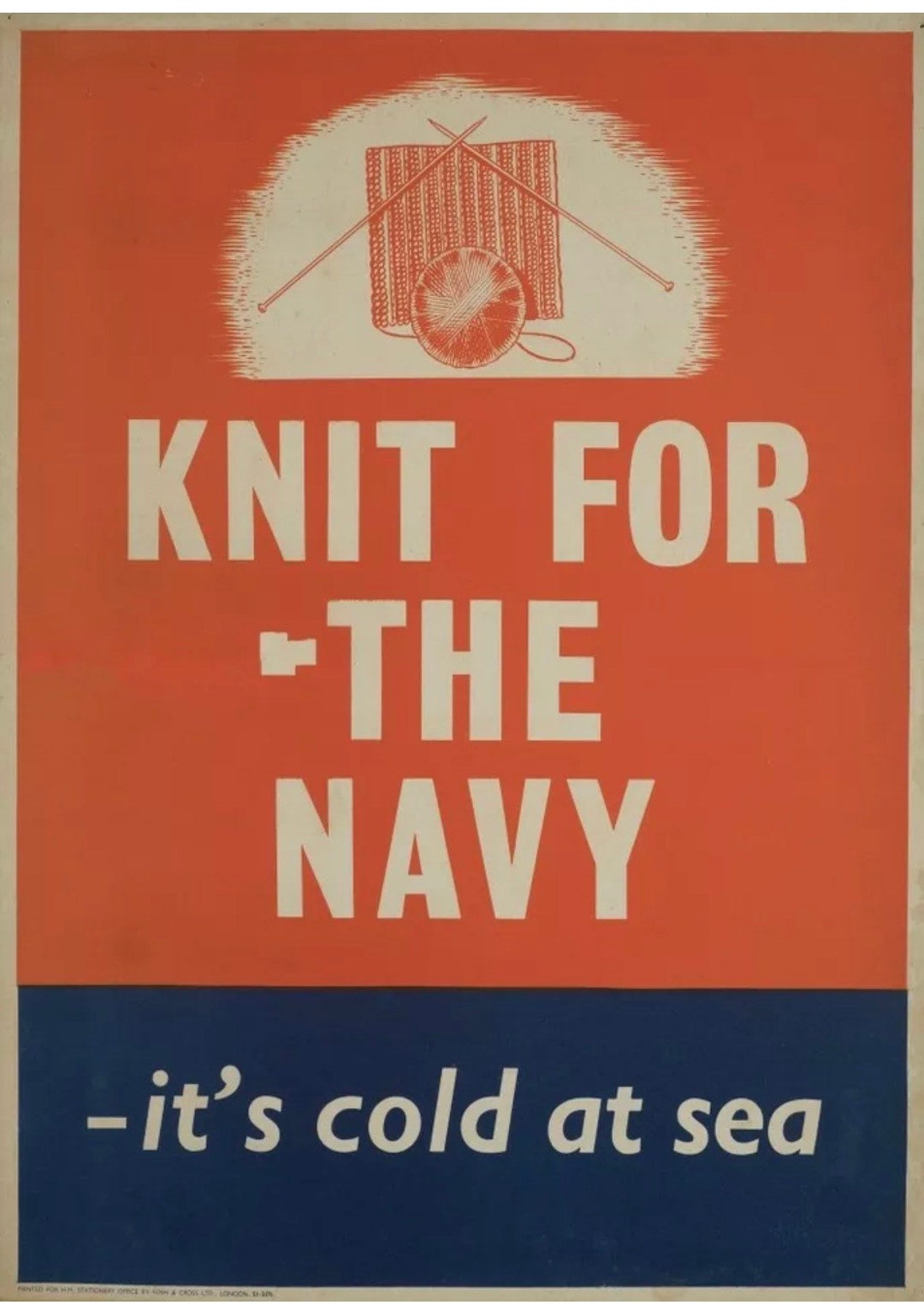 WW2 Propaganda Poster knit for the Navy Etsy