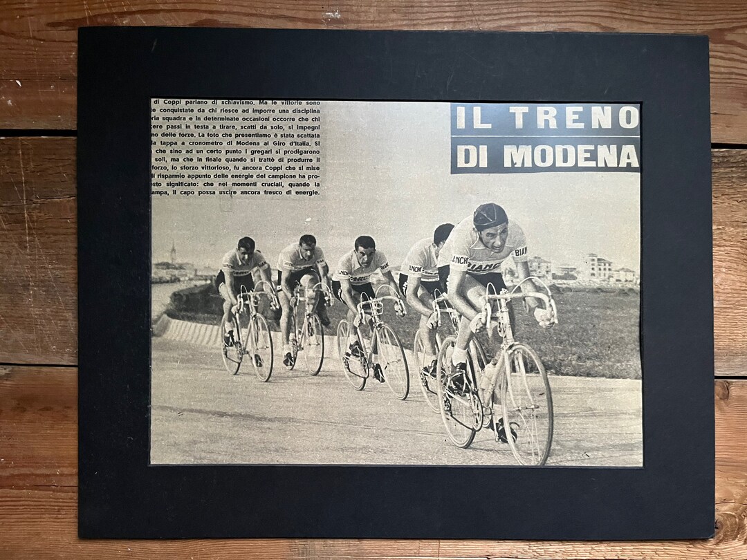 Fausto Copp / Banch mprmé de cyclsme couleur vntage orgnal