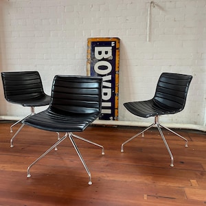 Arper Catifa 53 Swivel chair - black  leather (x1 chair)