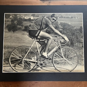 Fausto Coppi rare original vintage Italian print 1950