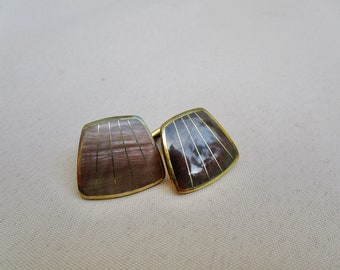 Org.50s iridescent mother-of-pearl cufflinks