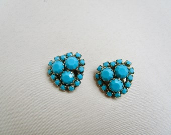 Old ear clips with turquoises