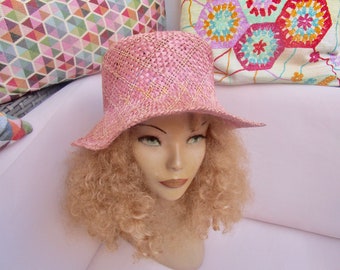 Old pink straw hat