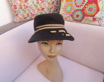 Age,black felt hat - openwork