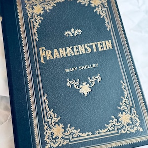 Frankenstein by Mary Shelley – Hardcover Library Edition | Gothic Horror Classic, Collectible Vintage Style Book, Dark Academia Literature
