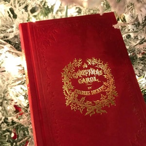 A Christmas Carol by Charles Dickens ~The Man Who Invented Christmas ~ First Edition Deluxe Hardcover Collectible Book