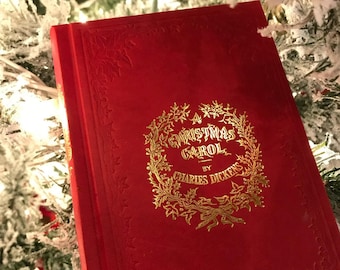 A Christmas Carol by Charles Dickens ~The Man Who Invented Christmas ~ First Edition Deluxe Hardcover Collectible Book