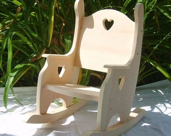 unfinished kids rocking chair