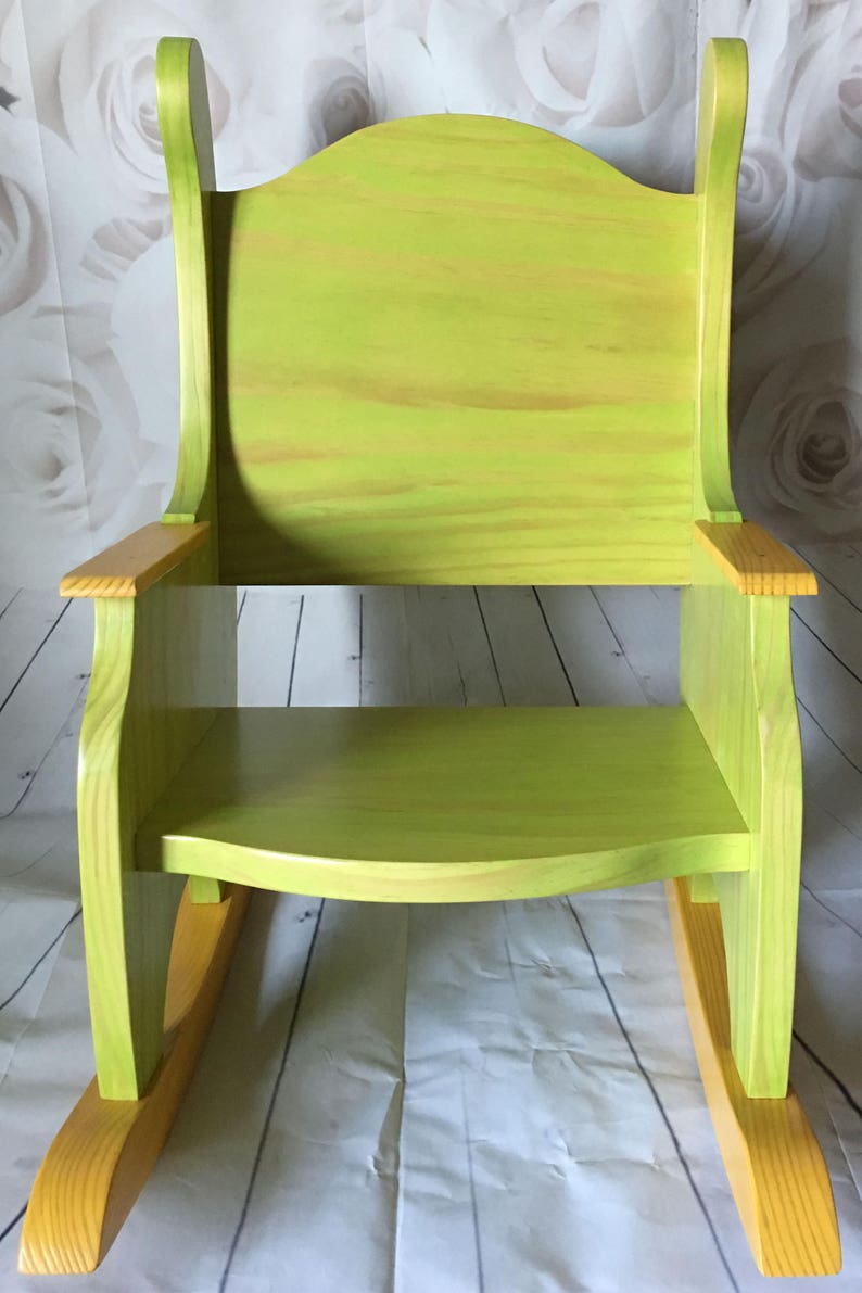 Child's Rocking Chair Pine You Choose Colors with or Etsy
