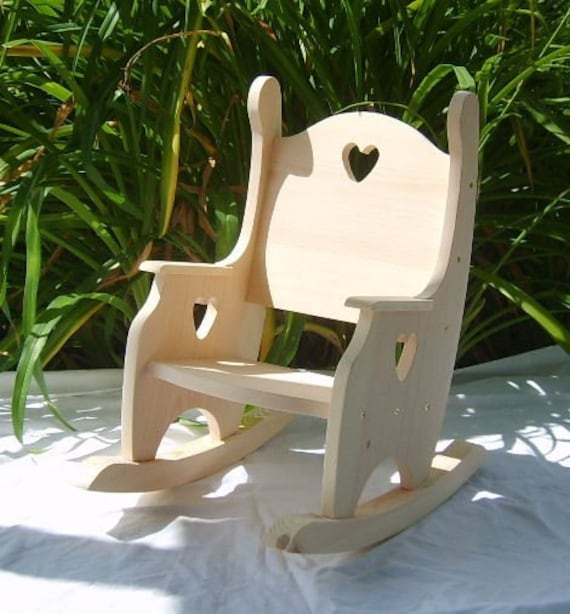 child's unfinished wooden chair