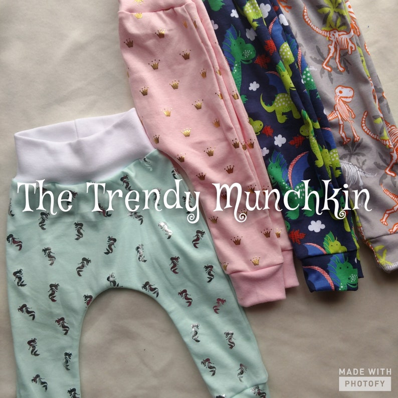 Bear slim harem leggings for baby toddlers and children from size 03 months to 56 years