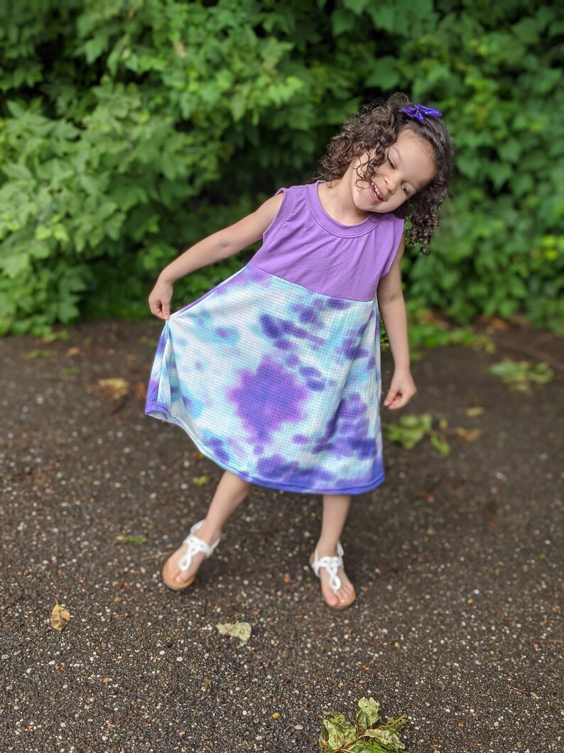 Neon Tie Dye Blast Dress for sizes Preemie to Girls 14