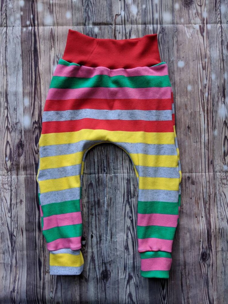 toddlers and children from size 03 months to 56 years Wide Striped slim harem leggings for baby
