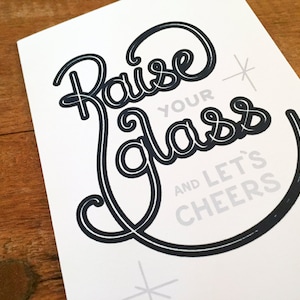 Raise Your Glass and Let's Cheers // Greeting Card image 4