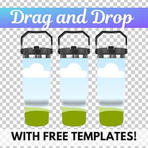 Canva Drag and Drop 30oz Water Tumbler Mockup | Tumbler Template | Add Your Own Background Mockup | 2 Backgrounds Included