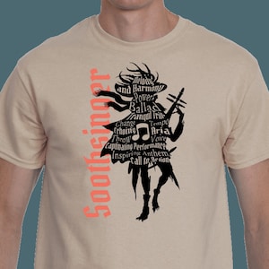 Gloomhaven Soothsinger Class Silhouette Unisex T-Shirt - Locked Class Set 2 - Tabletop Gaming