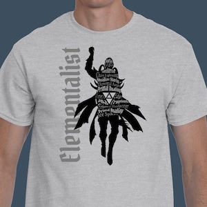 Gloomhaven Elementalist Class Silhouette Unisex T-Shirt - Locked Class Set 1 - Tabletop Gaming