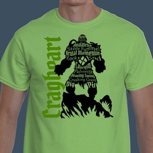 Gloomhaven Cragheart Class Silhouette Unisex T-Shirt - Tabletop Gaming