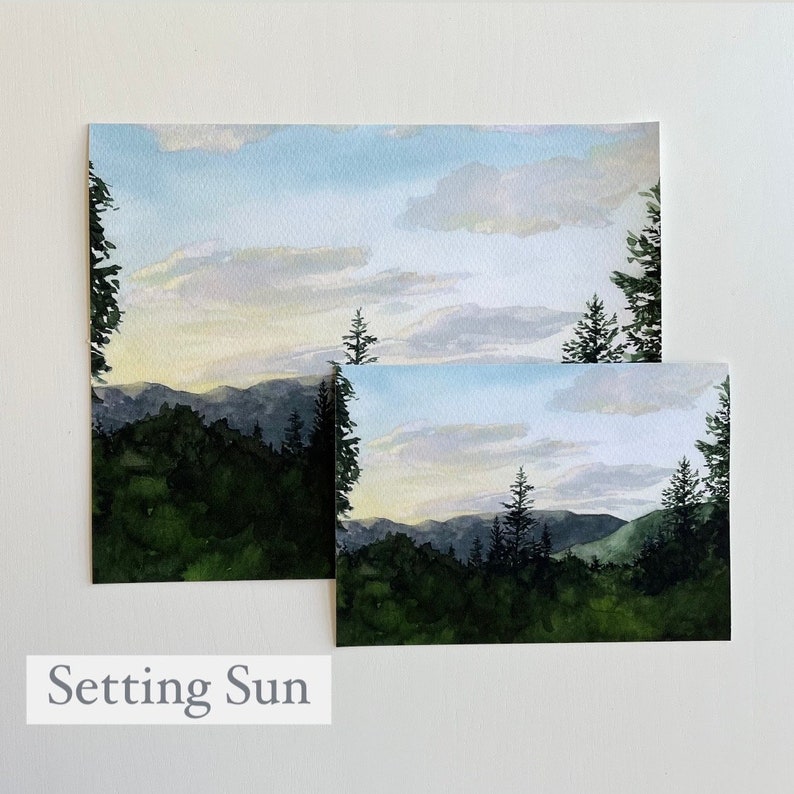 Montana Summer Giclée Print Series Watercolor Landscape Painting Prints From Original Artwork 5x7, 8x10 Prints Sold Individually image 4